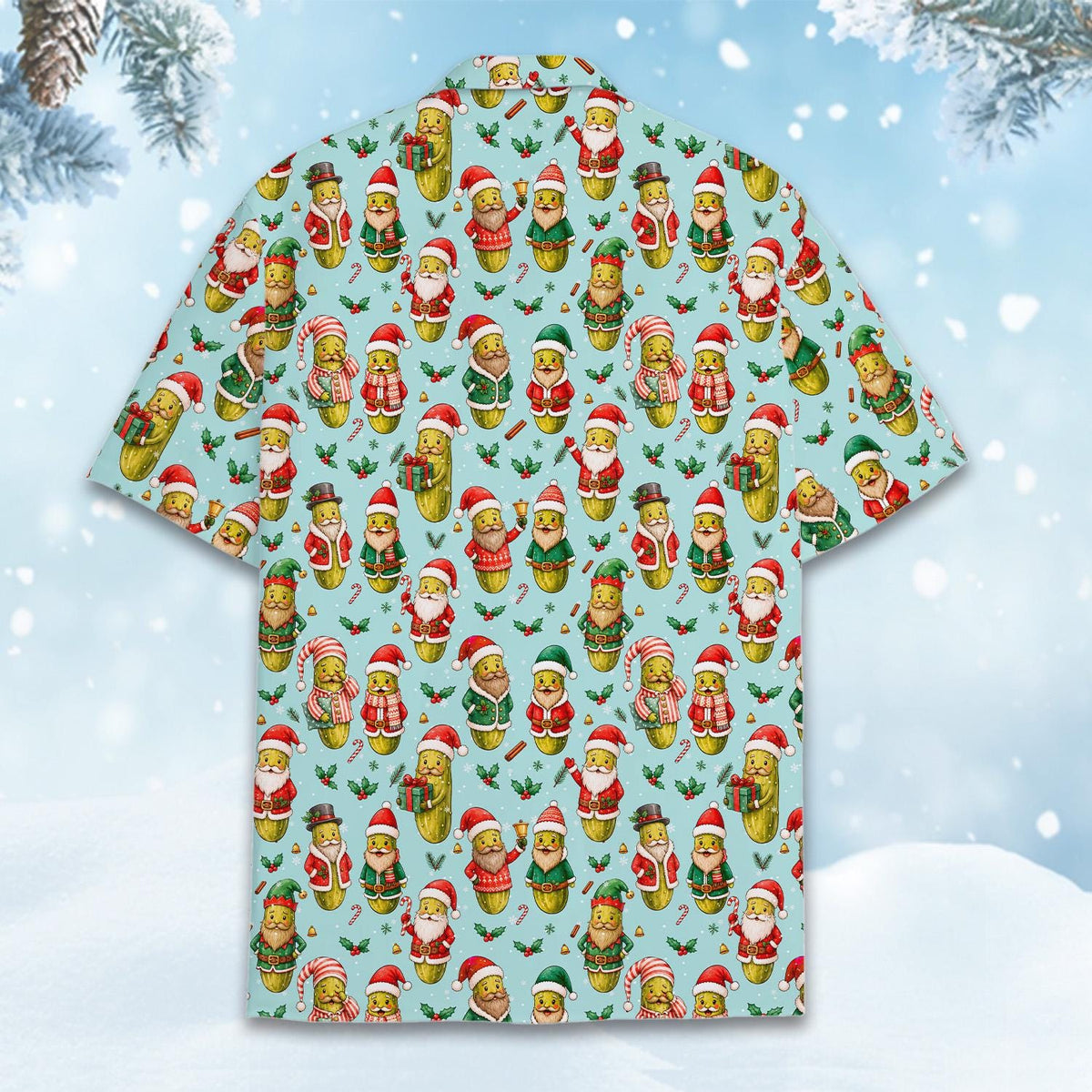 Santa Pickle Funny Christmas Holiday – Hawaiian Shirt