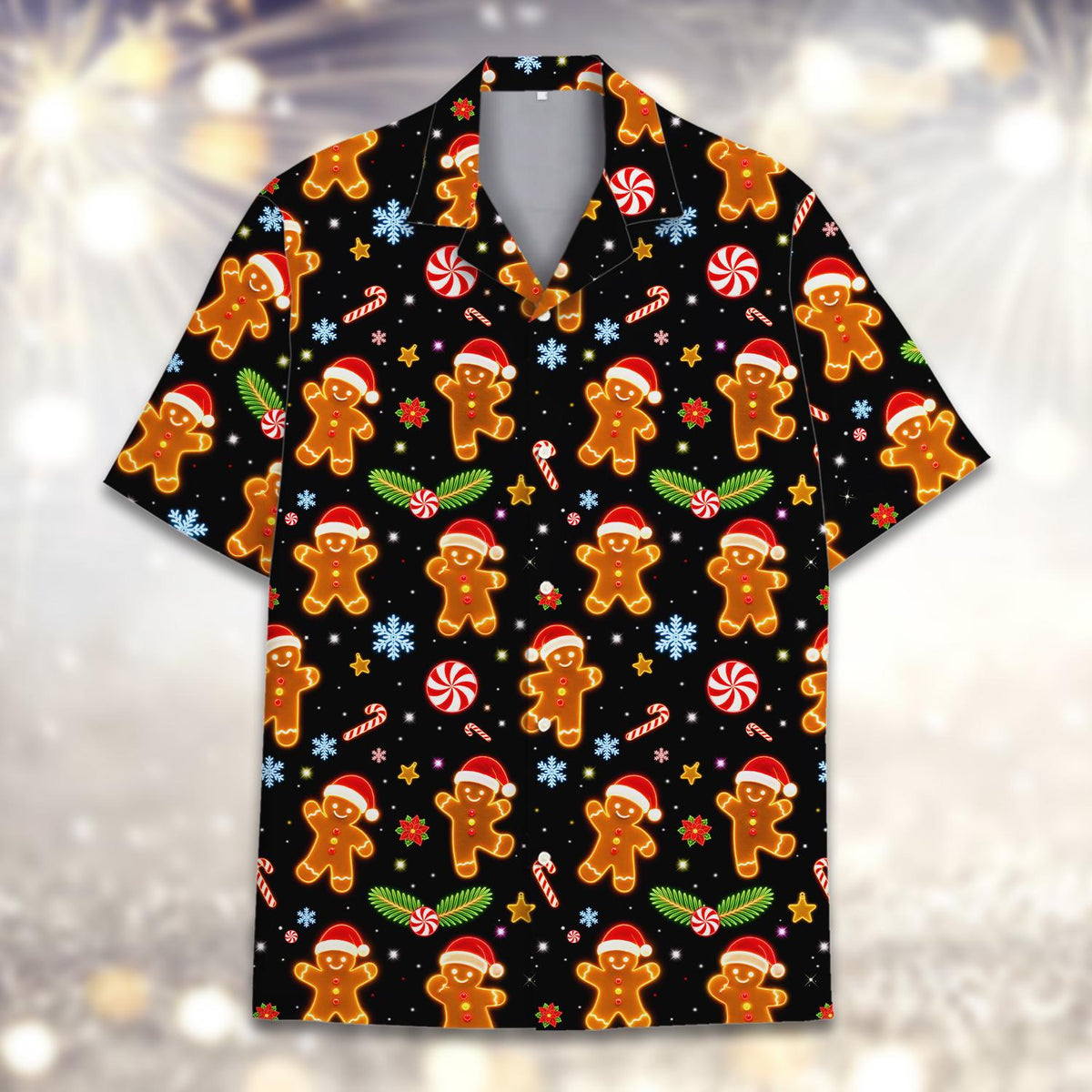 Gingerbread Candy Cane Peppermint Christmas Holiday – Hawaiian Shirt