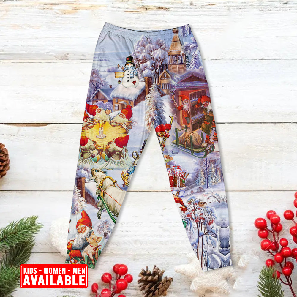 Christmas Oh Santa Claus Gnomes - Pajamas Long Sleeve - Owls Matrix LTD