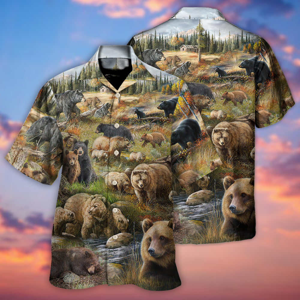 Be Brave Little Bear Inspirational Art – Hawaiian Shirt