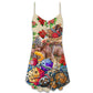 D20 Adventure Ready Christmas – Women's Summer Sleeveless V-Neck Camisole Dress