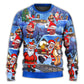 Christmas Santa Drunk Beer Troll Cheerful Holiday Art – Sweater - Ugly Christmas Sweater