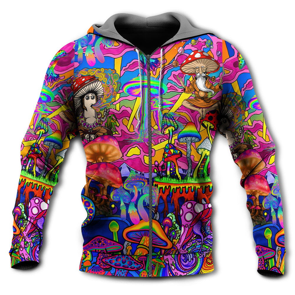 Hippie Magic Trippy Mushroom Art - Hoodie