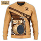 Vintage Drummer And Lady Stick Art – Sweater - Ugly Christmas Sweater