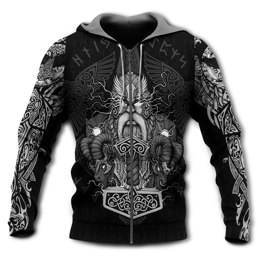 Viking Warrior Thunder God Myth Style - Hoodie
