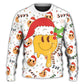Christmas Hippie Groovy Santa Smile Face – Sweater - Ugly Christmas Sweater
