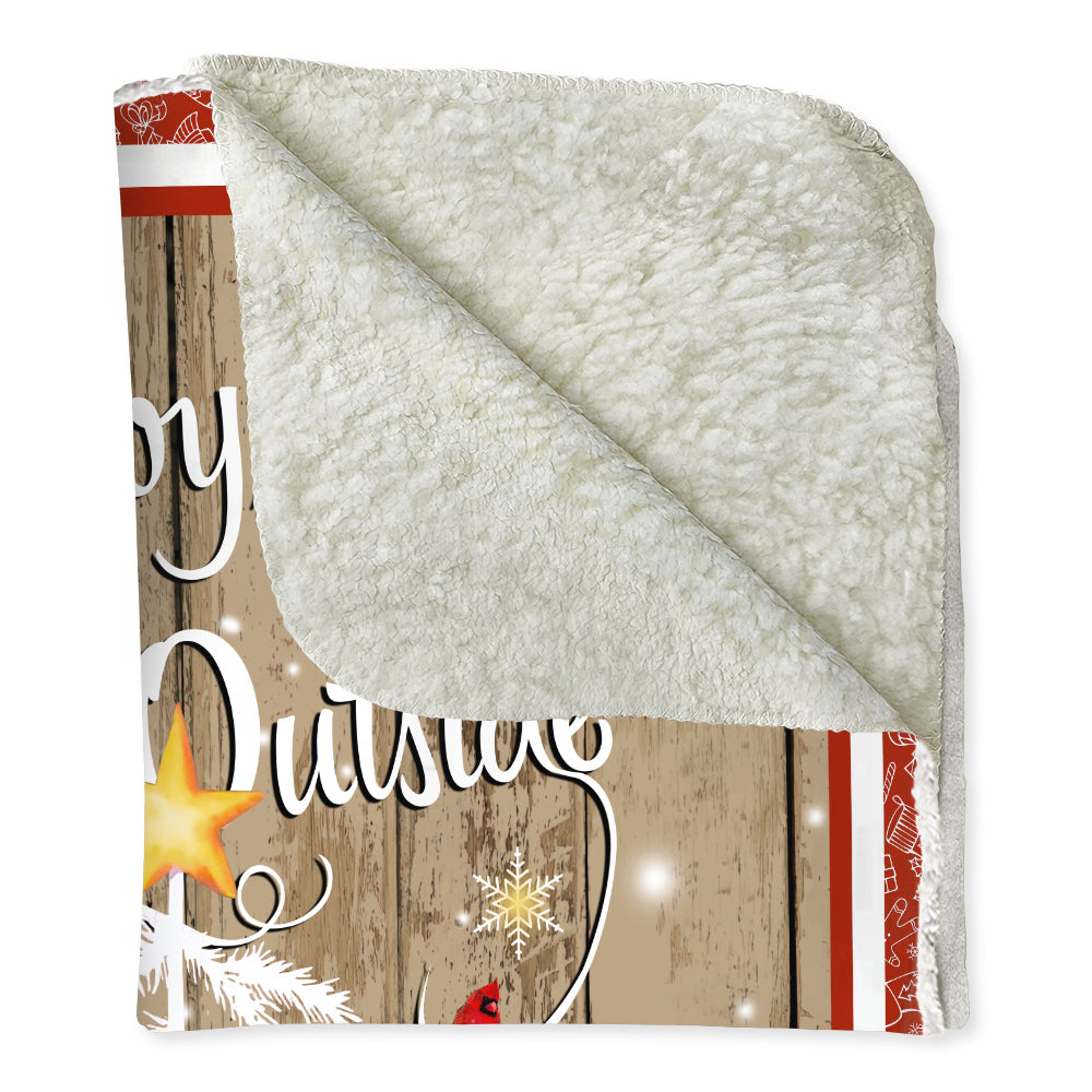 Cardinal Snowman Christmas Flannel Blanket For Relaxing At Home And Travel