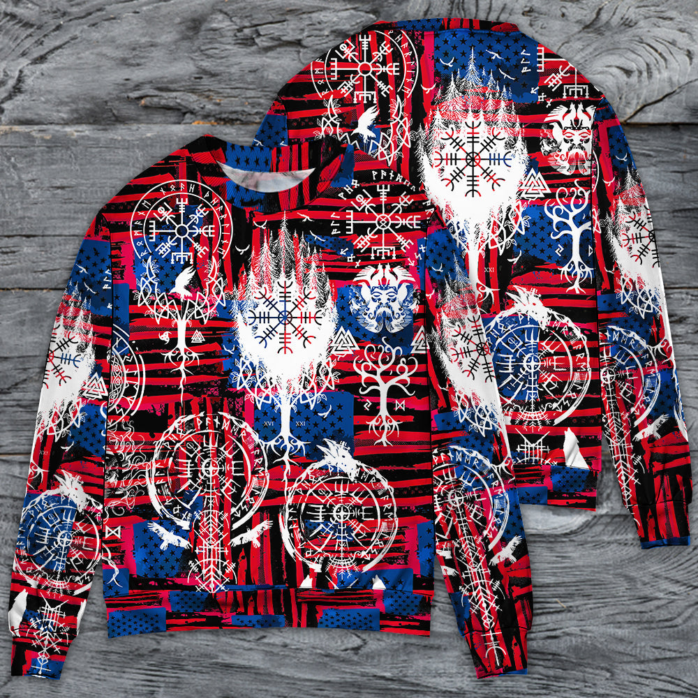 Viking Independence Day Compass Symbol – Sweater - Ugly Christmas Sweater