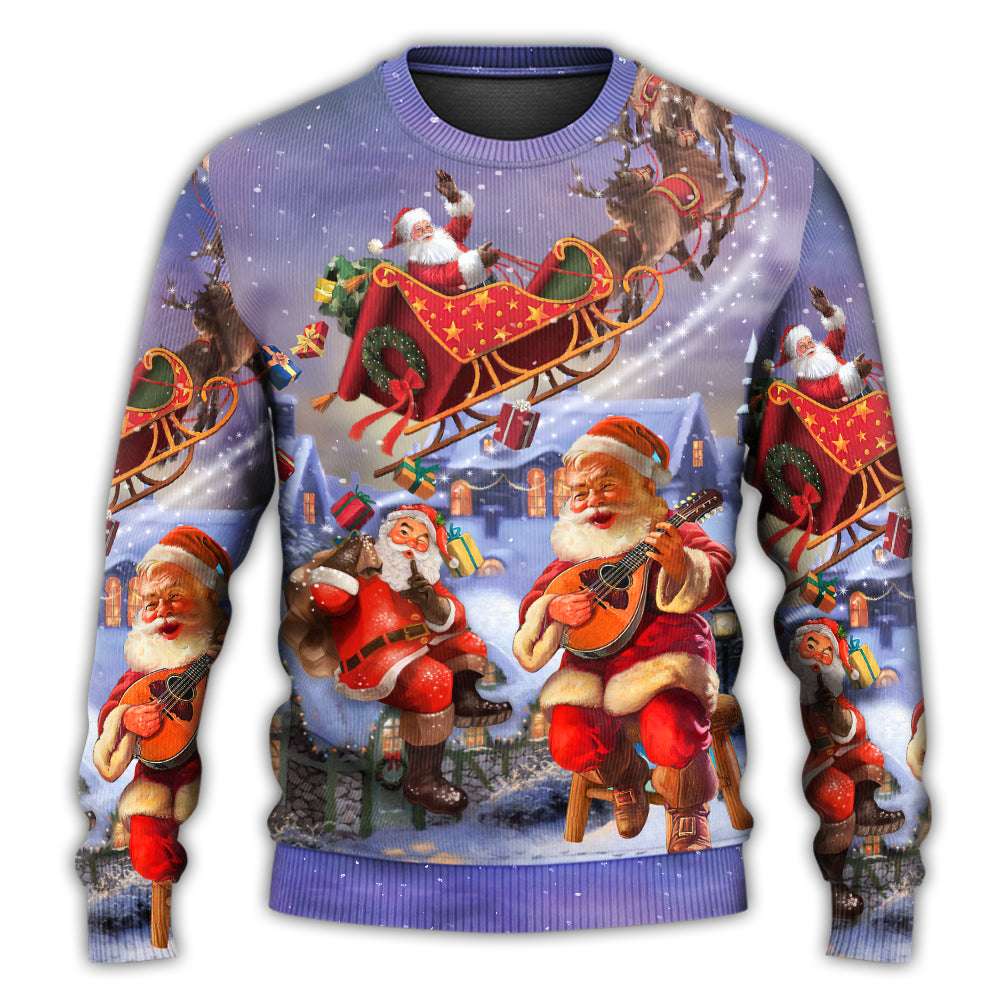 Christmas Santa Funny Art Style – Sweater - Ugly Christmas Sweater