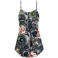 Camera Art Merry Christmas – Women's Summer Sleeveless V-Neck Camisole Dress