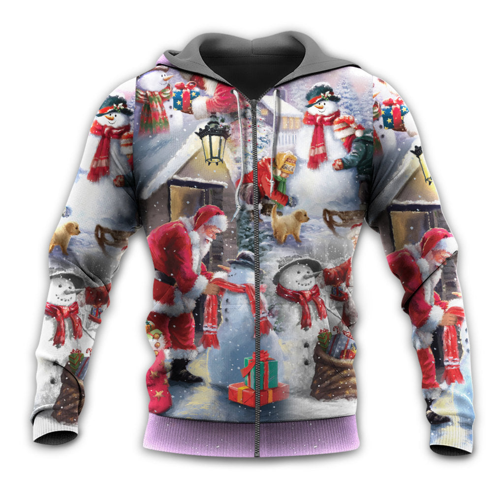 Christmas Santa Snowman Gift Style - 3D Hoodie