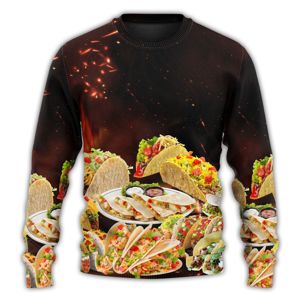 Tacos Fast Food Delicious Art – Sweater - Ugly Christmas Sweater