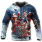 Christmas Santa Motorbike Instead Of Reindeer - Hoodie