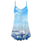 Music Sounds Of Nature – Women's Summer Sleeveless V-Neck Camisole Dress