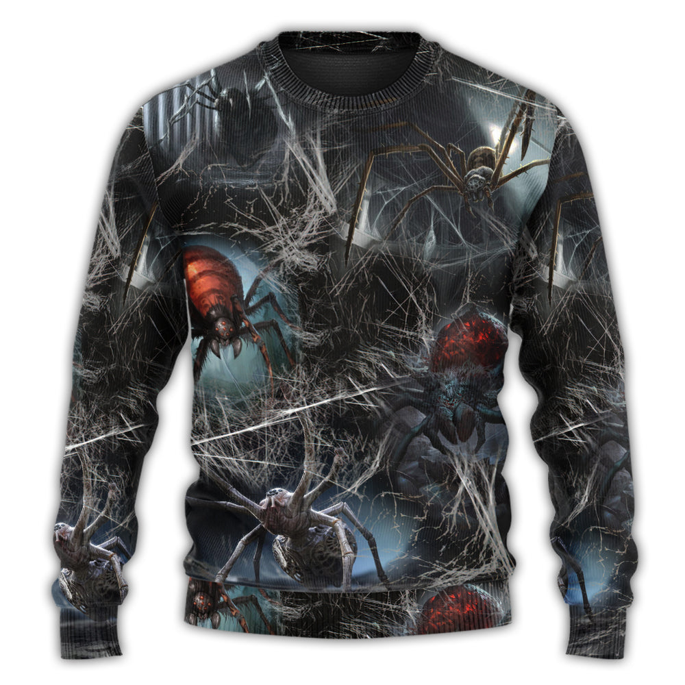 Halloween Spider Dark Fantasy Art – Sweater - Ugly Christmas Sweater