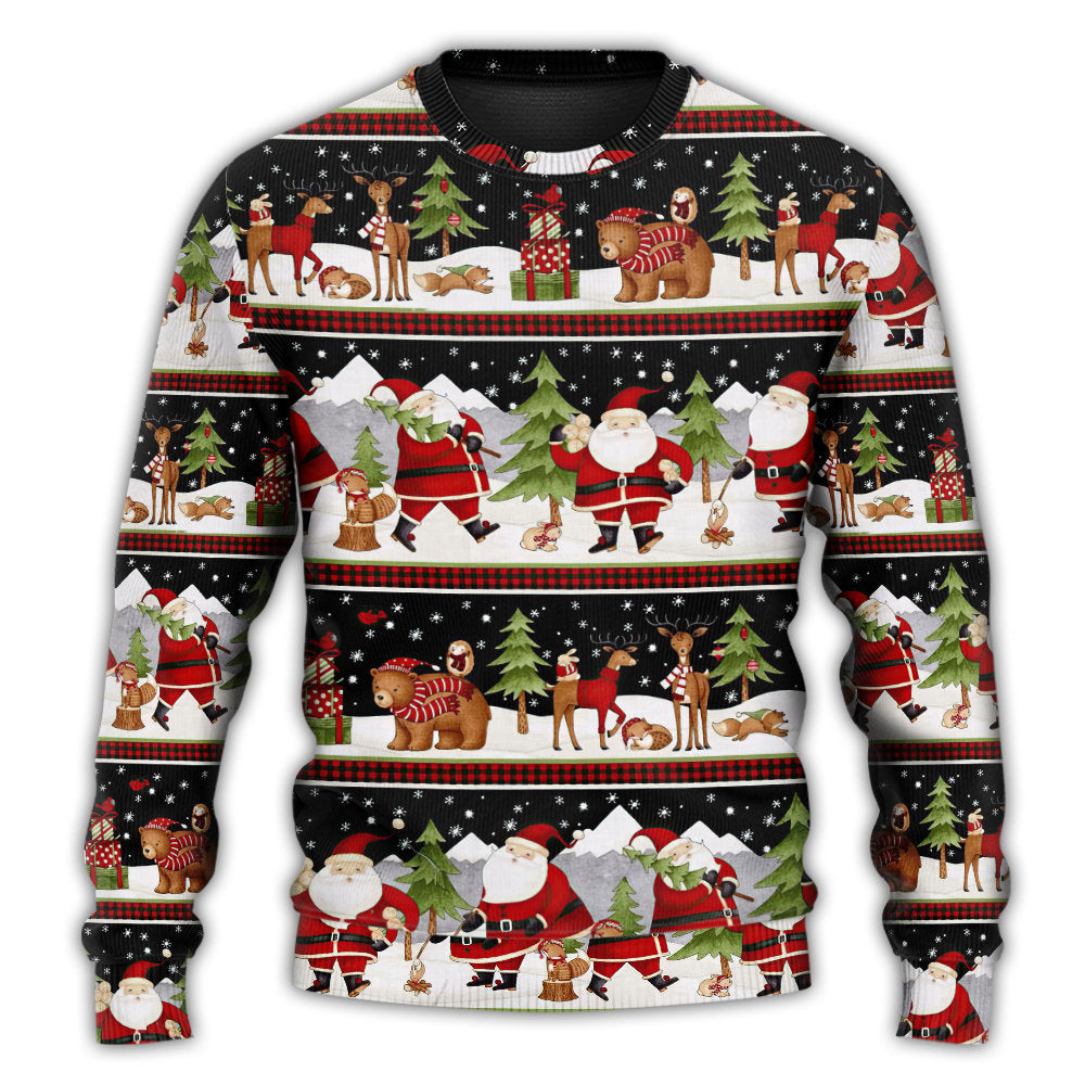 Christmas Happy Night With Santa Friends – Sweater - Ugly Christmas Sweater