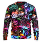 Motorcycle Racing Neon Light Colorful – Sweater - Ugly Christmas Sweater