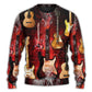 Halloween Abstract Guitar Art Style – Sweater - Ugly Christmas Sweater