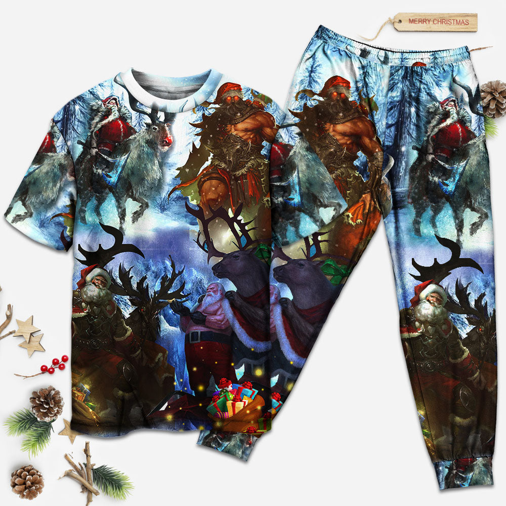 Christmas Stay Cool Santa Claus - Pajamas Short Sleeve - Owls Matrix LTD