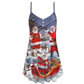Christmas Happy Santa Holiday Art – Women's Summer Sleeveless V-Neck Camisole Dress