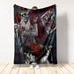 Skull Love Is Life Rose Flannel Blanket For Soft Bed Couch And Home Comfort