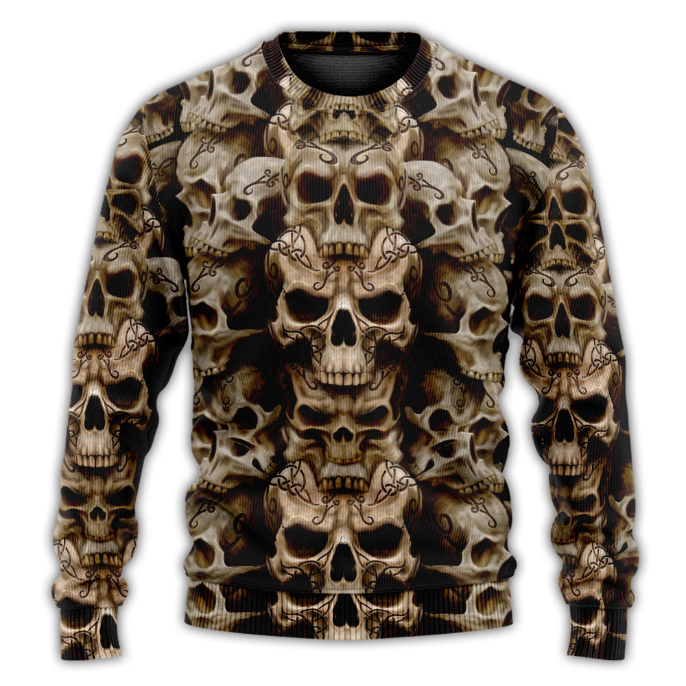Skull Inner Darkness Art Style – Sweater - Ugly Christmas Sweater