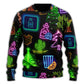 Christmas Neon Drink Art Style – Sweater - Ugly Christmas Sweater