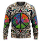 Hippie Peace Sign Galaxy Art – Sweater - Ugly Christmas Sweater