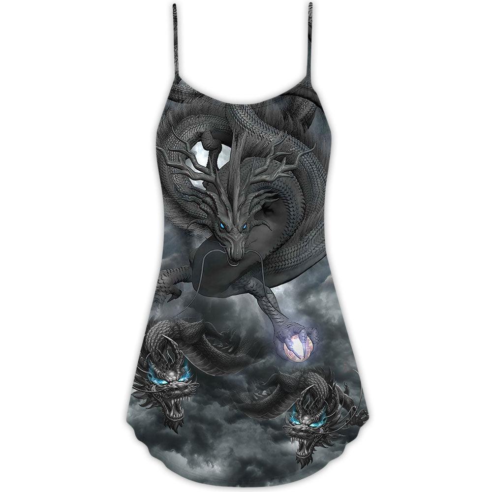 Always Be A Dragon – Women's Summer Sleeveless V-Neck Camisole Dress