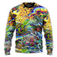 Hippie Turtle Colorful Peace Art – Sweater - Ugly Christmas Sweater