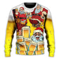 Christmas Santa Loves Holiday Drinks – Sweater - Ugly Christmas Sweater