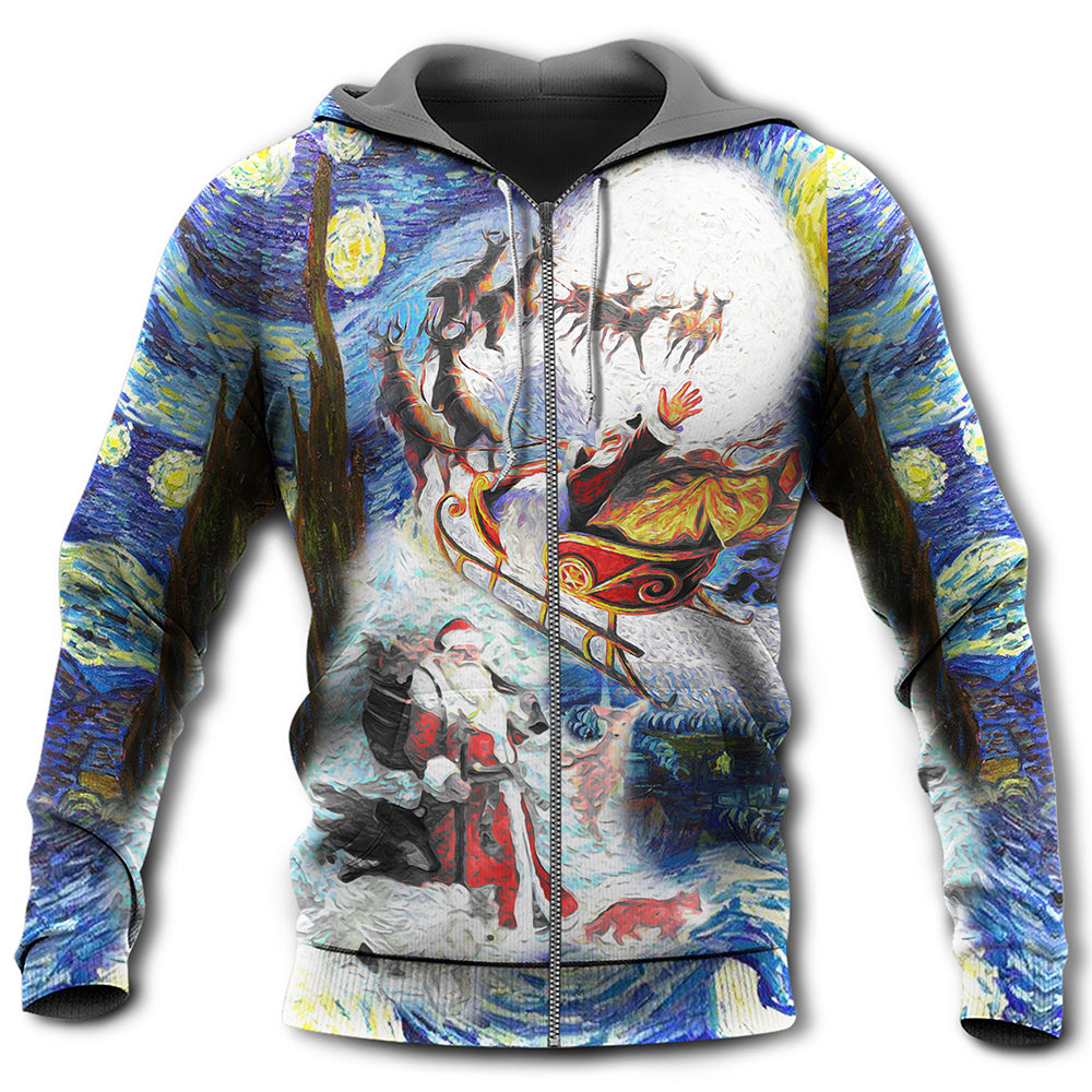 Christmas Friendly Winter Animals Art – 3D Hoodie