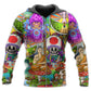 Hippie Mushroom Peace Quote Colorful Art – 3D Hoodie