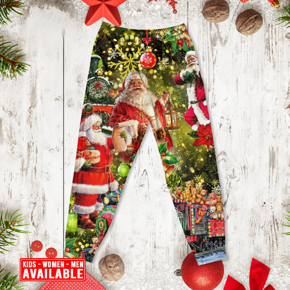 Christmas Xmas Santa Is Coming To You - Pajamas Long Sleeve - Owls Matrix LTD