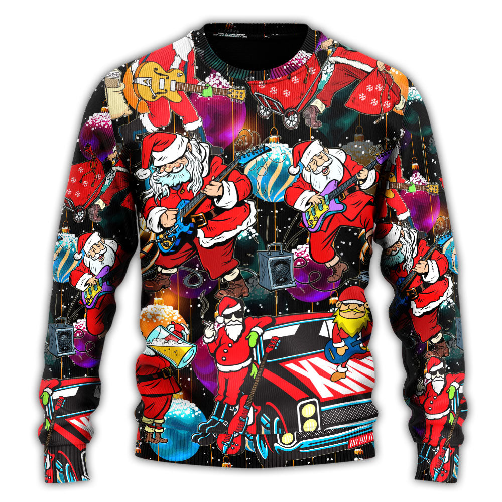 Christmas Guitar Music Santa Style – Sweater - Ugly Christmas Sweater