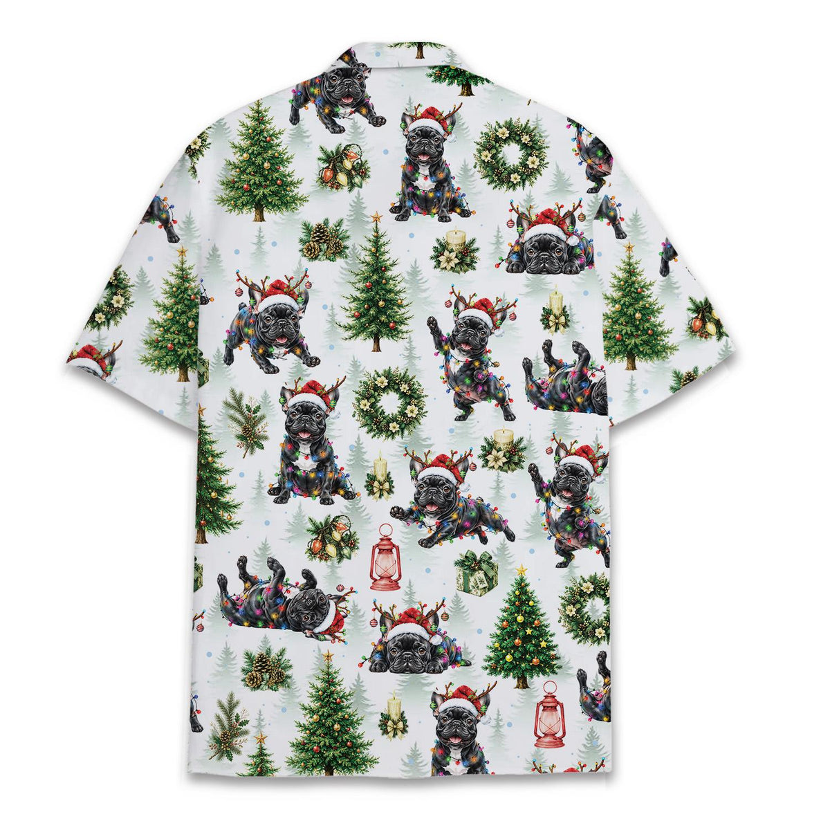 Funny Christmas Black Pug Santa Festive Holiday – Hawaiian Shirt