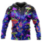 Neon Mushroom Galaxy Art - 3D Hoodie