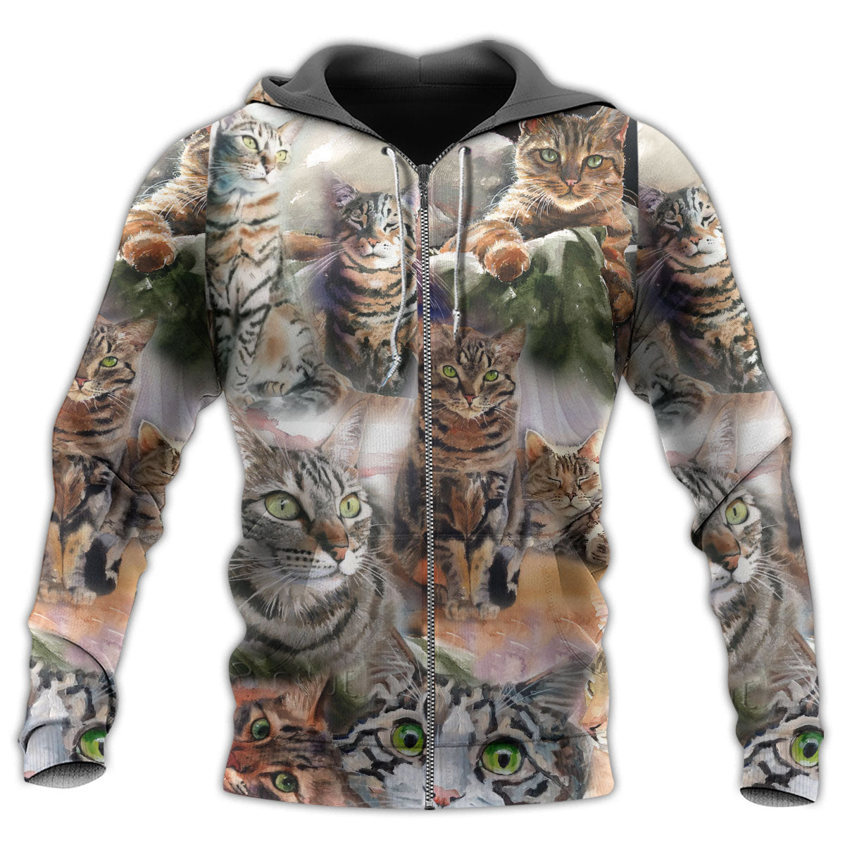 Tabby Cat Daily Portrait Art – 3D Hoodie