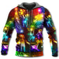 Christmas Family Happy Love Tree Neon Light Art – 3D Hoodie