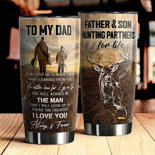 Hunting Love Deer To Dad 20 Oz Tumbler For Travel Gifts