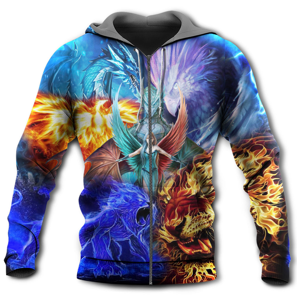Dragon Different World Fantasy Art – 3D Hoodie