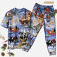 Christmas Love Farm Xmas - Pajamas Short Sleeve - Owls Matrix LTD