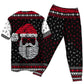 Christmas Santa Claus Retro Viking Pattern - Pajamas Short Sleeve - Owls Matrix LTD