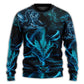 Blue Dragon Lightning Witch Fantasy Art – Sweater - Ugly Christmas Sweater