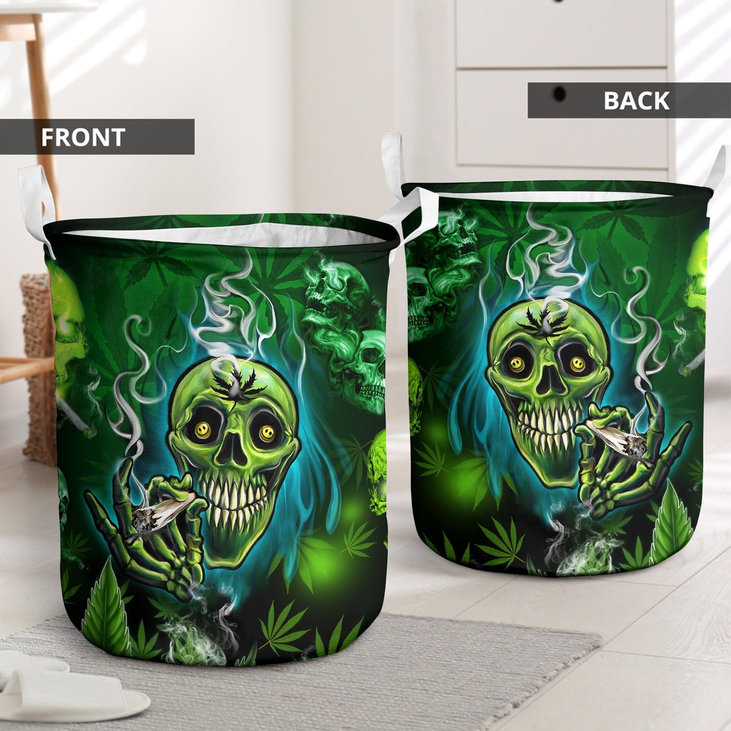 Skull So High Amazing Style - Laundry Basket - Owls Matrix LTD