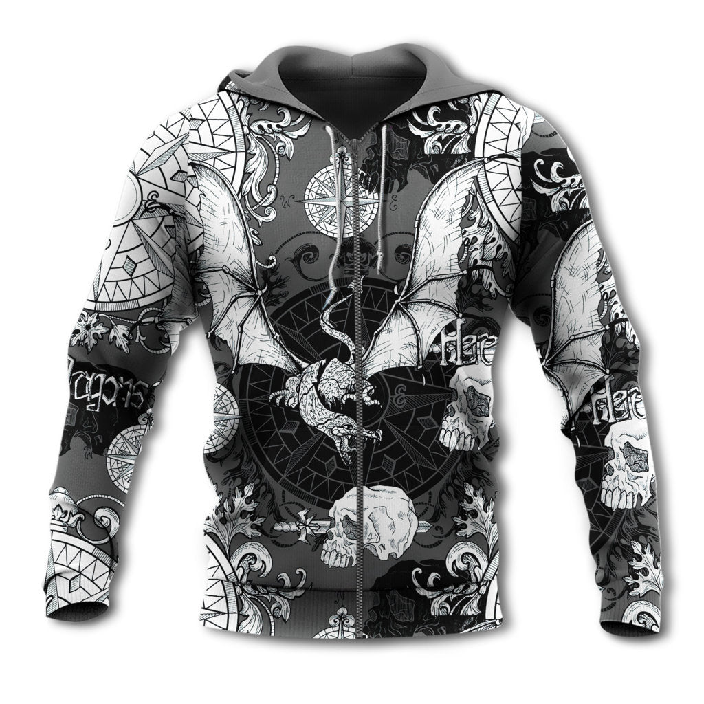 Dragon Fire Compass Baroque - 3D Hoodie
