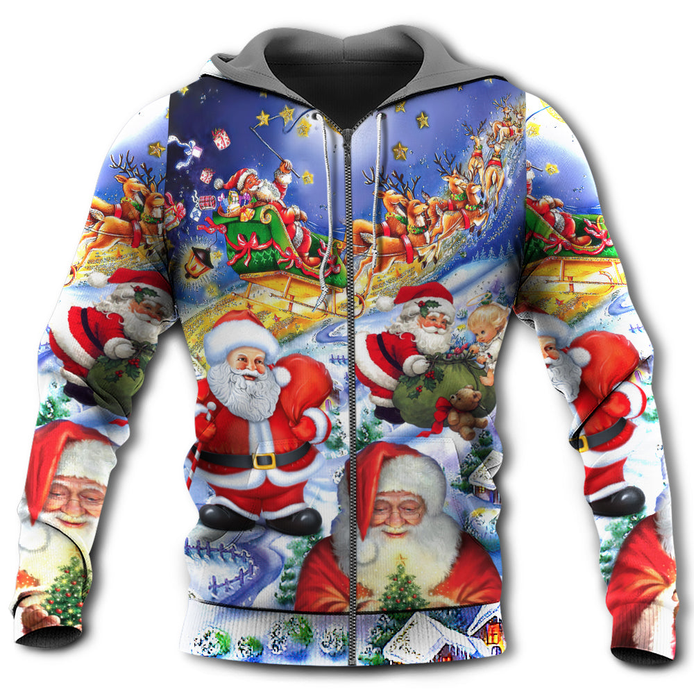 Funny Santa Holiday Art - 3D Hoodie