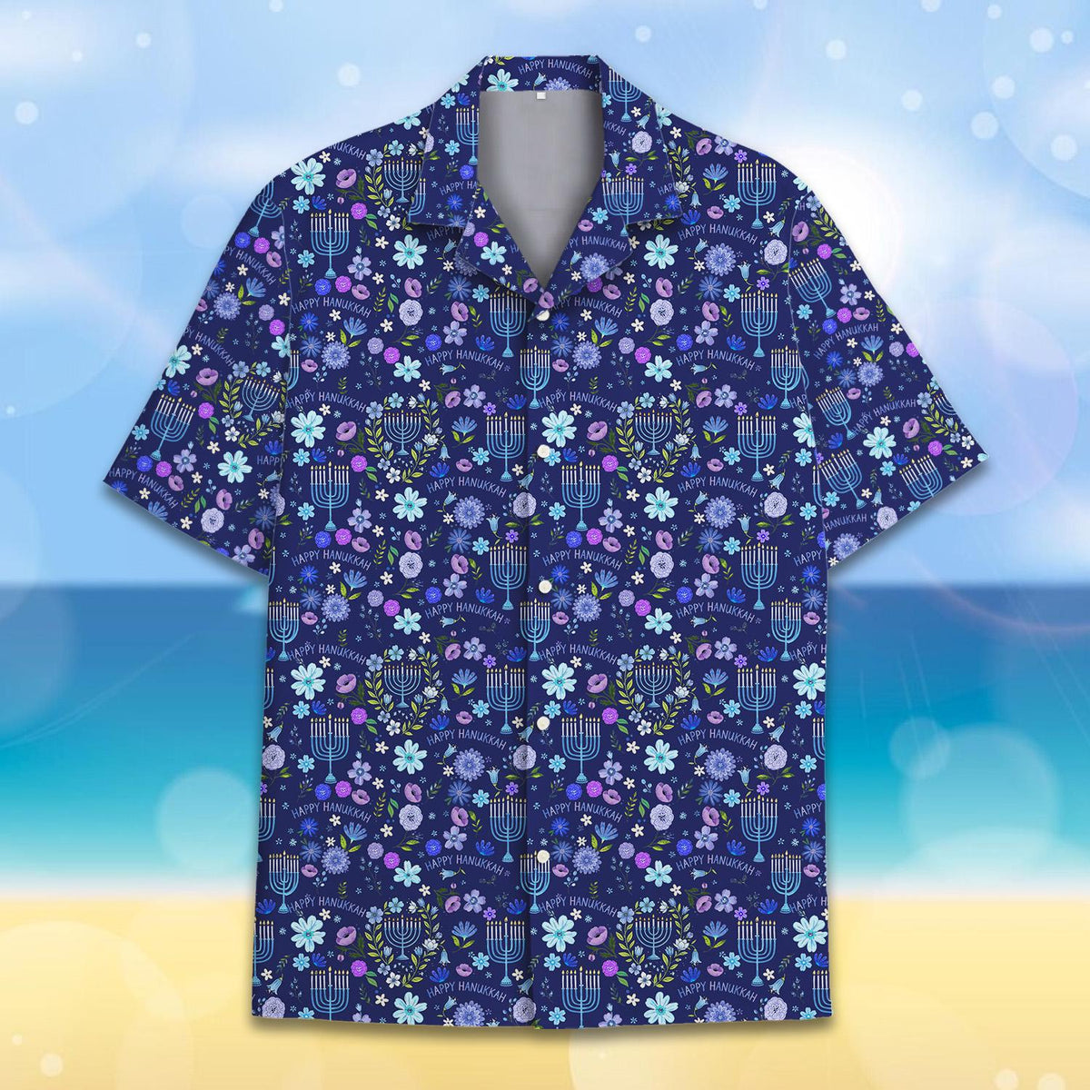 Hanukkah Floral Menorah Jewish Holiday Family – Hawaiian Shirt