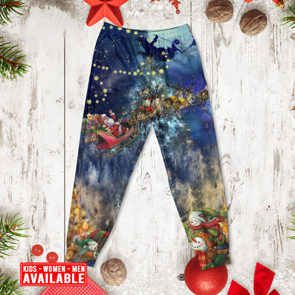 Christmas Family In Love Santa - Pajamas Long Sleeve - Owls Matrix LTD