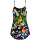 Billiard Lover Christmas Spirit – Women's Summer Sleeveless V-Neck Camisole Dress